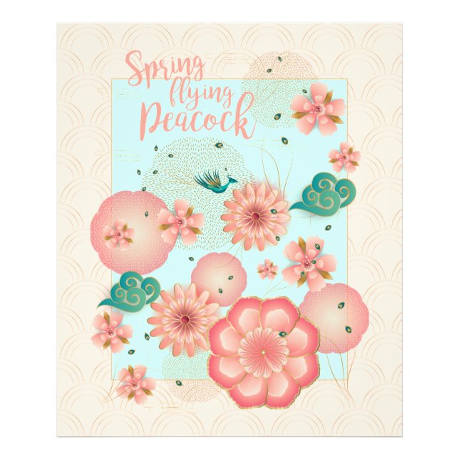 Foto Ornamento floral de perca de primavera en el jardí (Frente)