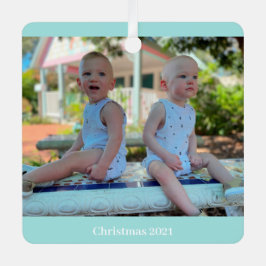 FOTO Ornamento METALIZADO con nombres en la parte