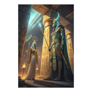 Foto Osiris y Hatshepsut en el Templo de IA Antiguo Egi