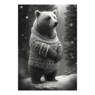 Foto Oso Adorable con un suave suéter