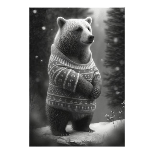Foto Oso Adorable con un suave suéter (Frente)