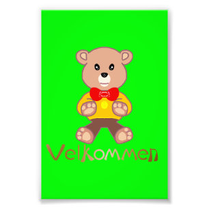 Foto Oso de Manzana Verde Bienvenido