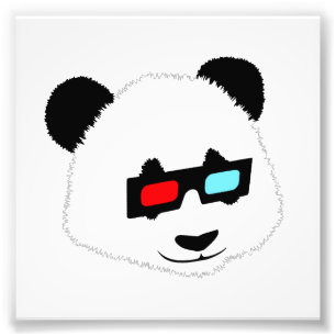 Foto Oso de panda con los vidrios 3D
