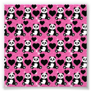 Foto Oso Panda Amante de los Animales Corazones Negros