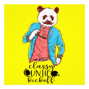 Foto Oso Panda Elegante Hasta el Inicio del Partido Fút