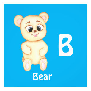Foto Oso personaliza ABC: Letra B - Agrega tu nombre