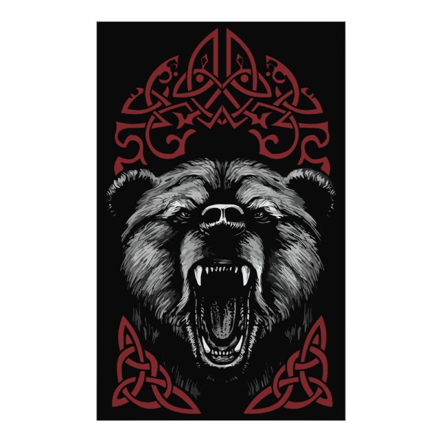Foto Oso Vikingo Rugiente (Frente)