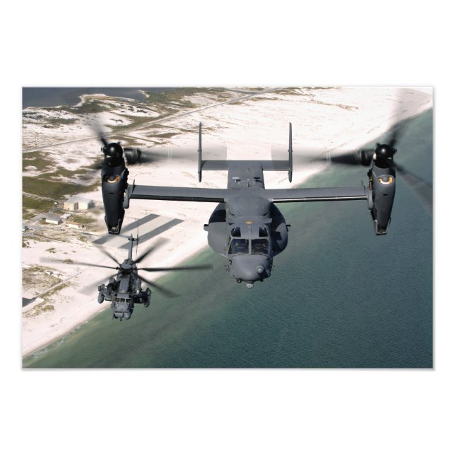 Foto Osprey CV-22 y baja ruptura MH-53 (Frente)
