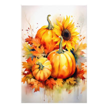 Otoño Calabaza y Girasol
