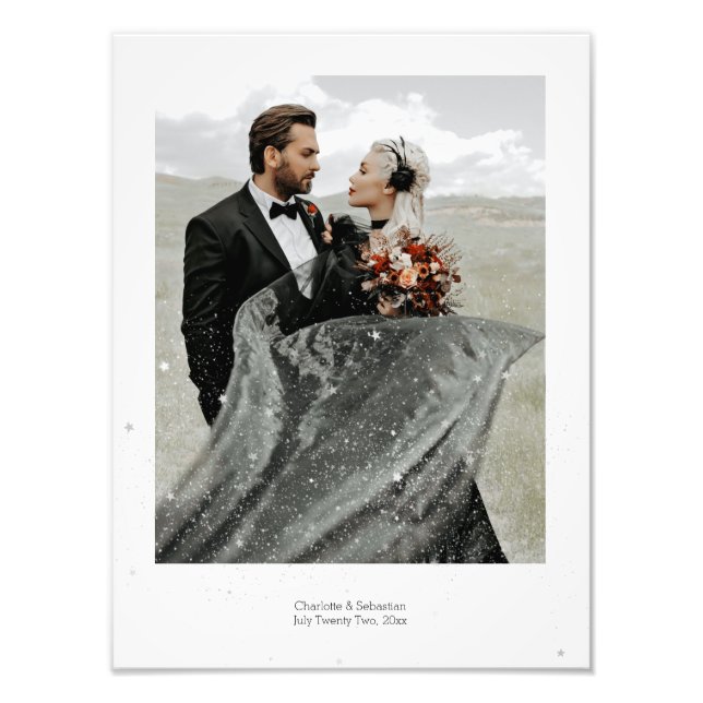 Foto Overlay Silver Stars Personalizada (Frente)