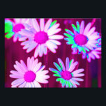 Foto Oxeye Daisy Meadow Pop Art Style<br><div class="desc">Flores de margarita de oxeye de verano. La pradera salvaje. Fotografía floral manipulada digitalmente para que parezca diferente. Estilo Pop Art.</div>