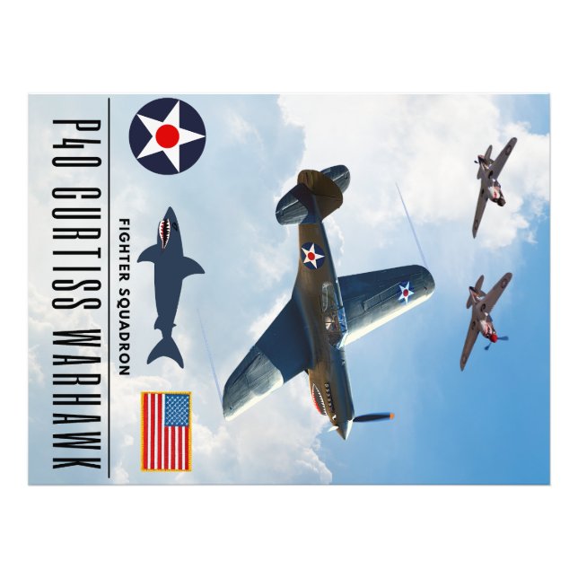 FOTO P-40 CURTISS WARHAWK FIGHTER SQUADRON (Frente)