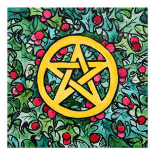 Foto Pagan Yule Pentagram