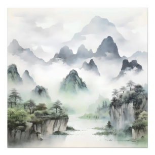 Foto Paintaje paisajístico asiático