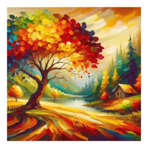 Foto Paintaje paisajístico con colores brillantes