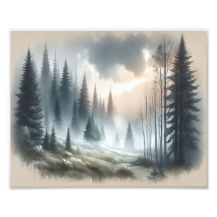 Foto Paintaje paisajístico de árboles frugícolas forest