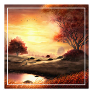 Foto Paintaje paisajístico de la temporada de otoño-687