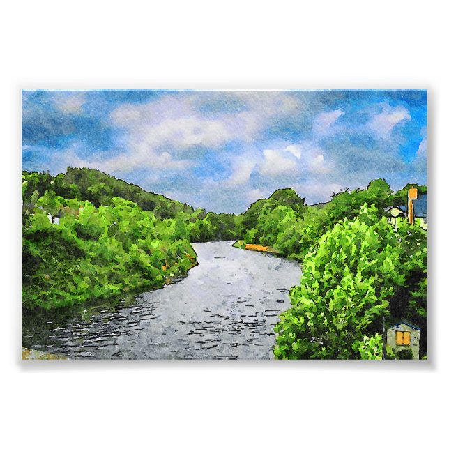 Foto Paisaje acuático de un río en el condado de Wicklo (Frente)