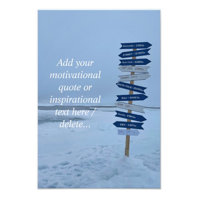 Foto Paisaje ártico, Polo Norte 90°Latitude, Personaliz (Frente)