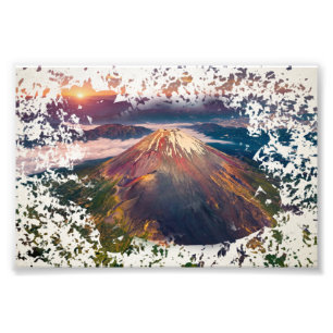 Foto Paisaje artístico del amanecer en el Monte Fuji