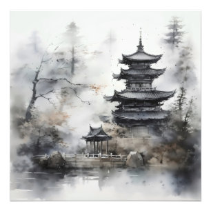 Foto Paisaje Asiático Tradicional