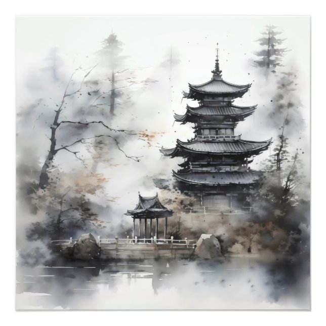 Foto Paisaje Asiático Tradicional (Frente)