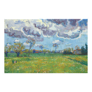 Foto Paisaje bajo la tormenta Sky Vincent Gogh