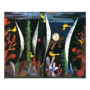 Foto Paisaje con pájaros amarillos Paul Klee