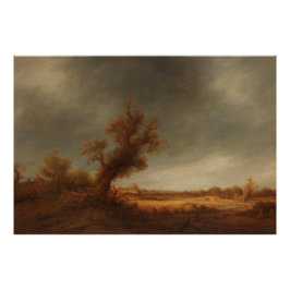 Foto Paisaje con un roble antiguo, Adriaen van Ostade, 
