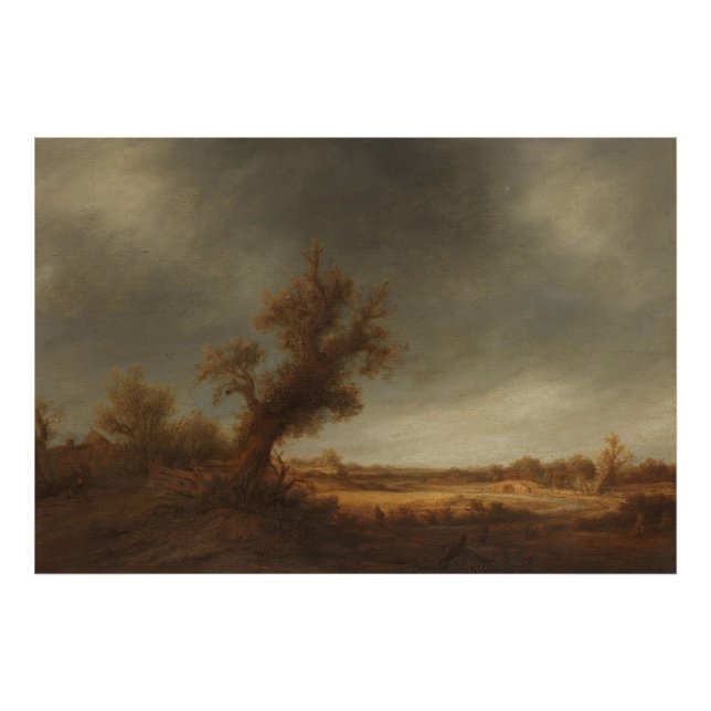 Foto Paisaje con un roble antiguo, Adriaen van Ostade,  (Frente)