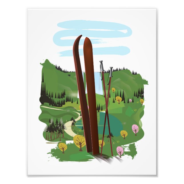 Foto Paisaje de esquí (Frente)