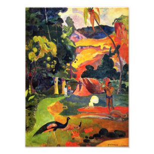 Foto Paisaje de Gauguin con imagen de Peacocks