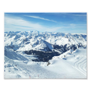 Foto paisaje de la nieve de las montañas del viaje de