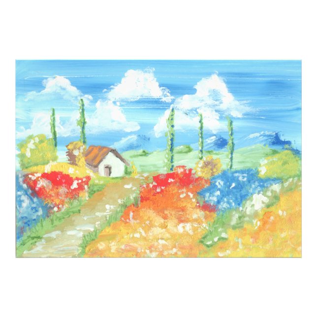 Foto Paisaje de la vastedad de la Toscana (Frente)