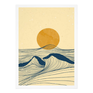 Foto Paisaje de olas oceánicas