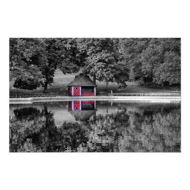 Foto Paisaje de Parque Central en Blanco y Negro (Frente)