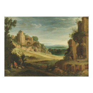 Foto Paisaje de Paul Bril con un fiesta de caza