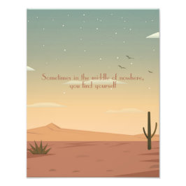 Foto Paisaje de Terracota del Desierto con cita moderna