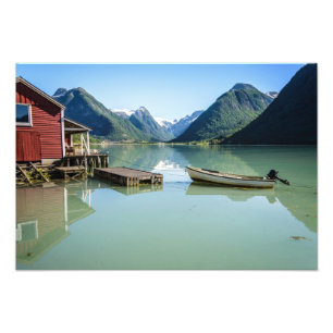Foto Paisaje del fiordo en el poster de Noruega
