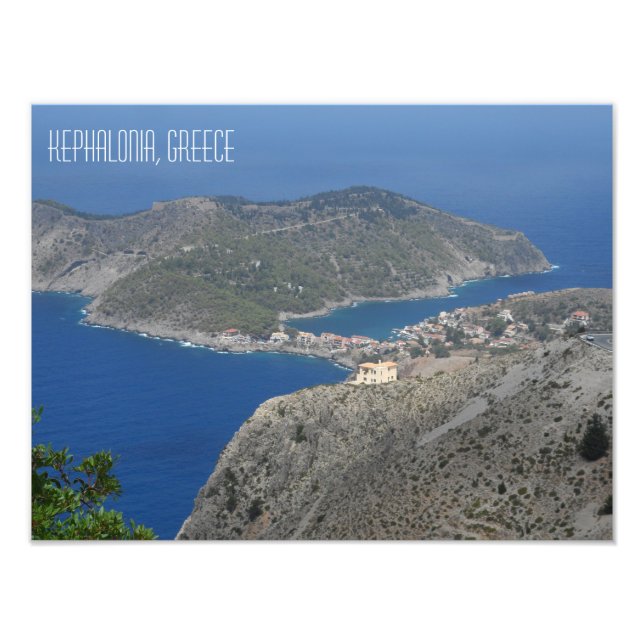 Foto Paisaje del pueblo de Assos Isla Griega Kefalonia (Frente)