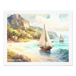 Foto Paisaje marítimo y velero