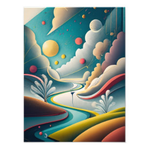 Foto Paisaje montañoso de ensueño en Pastel Hues