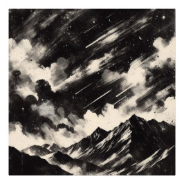 Foto Paisaje montañoso, textura blanca y negra