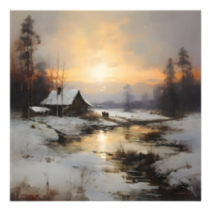 Foto Paisaje nórdico de invierno