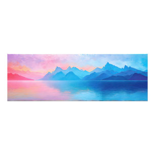 Foto Paisaje panorámico "Dunlach" rosa y azul marino A