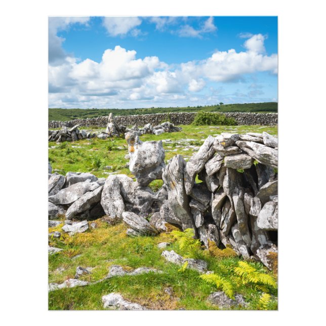 Foto Paisaje panorámico irlandés en la Irlanda de Burre (Frente)
