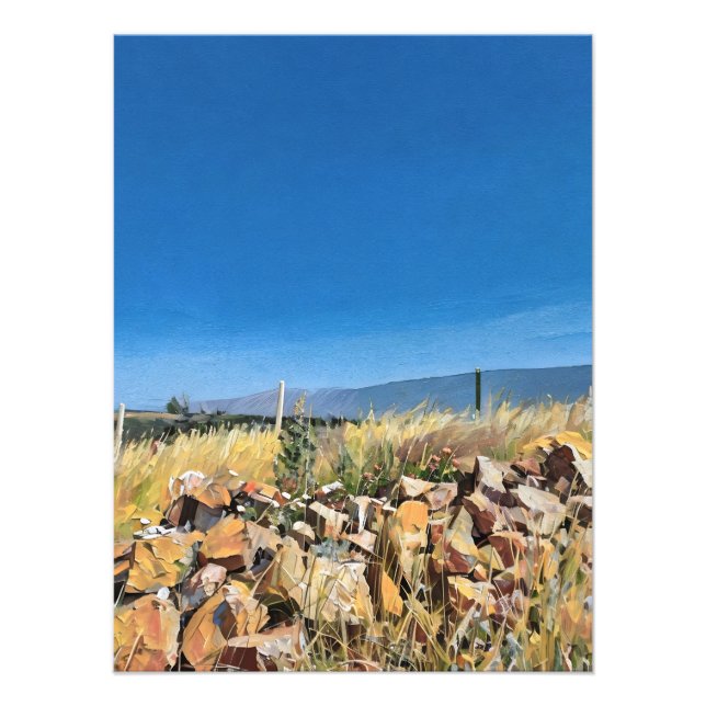 Foto Paisaje Pastoral Vibrante Con Cielo Azul Claro (Frente)