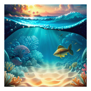 Foto Paisaje submarino tropical