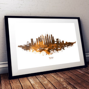 Foto Paisaje urbano de la ciudad de Nueva York en acuar