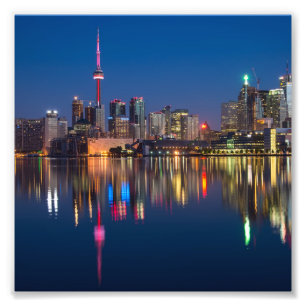 Foto paisaje urbano nocturno de Toronto Canadá